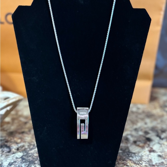 Gucci G Sterling Silver Necklace gorgeous - Picture 7 of 10
